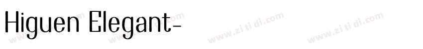 Higuen Elegant字体转换